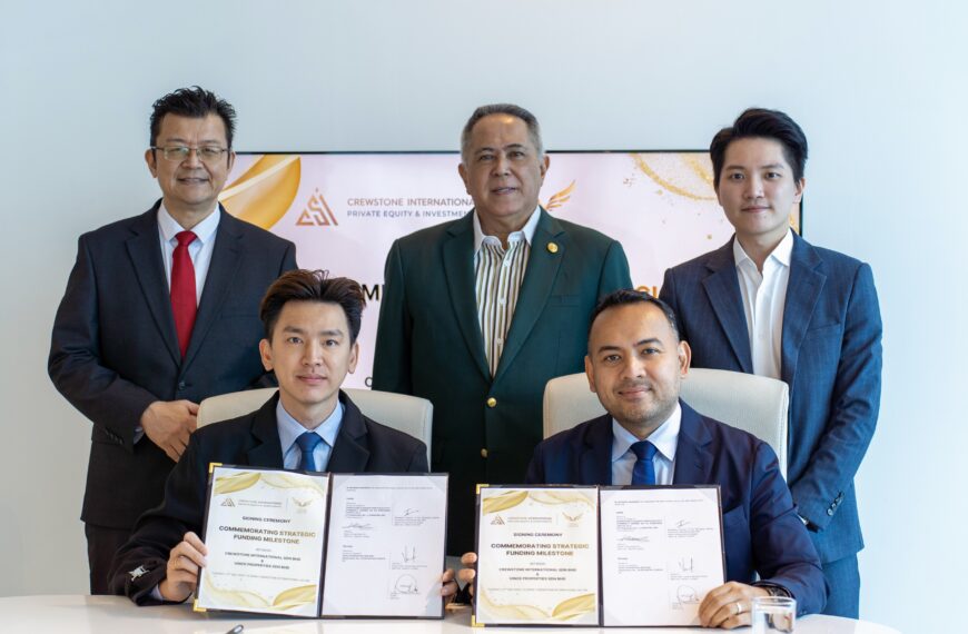 Crewstone International Completes RM20 Million Structured Investment With Vince Group, Reinforcing Disciplined Capital Deployment In Real Estate