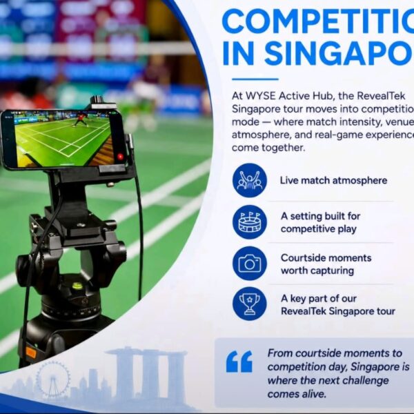 Malaysian AI Badminton Review System, Reveal Lens Makes International Debut
